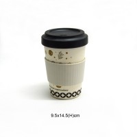 Promotional 350ML Biodegradable Bamboo Fiber Coffee Cup