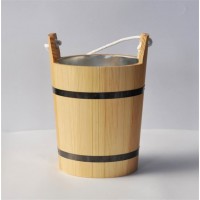 Wholesale New Designed Super Quality Wooden Barrel Cooler Wood Wine Ice Bucket