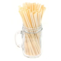 20cm Natural biodegradable100% compostable wheat  straw for coffee juice drinking straws